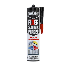 SADER Fixer Sans Percer Tous Travaux Blanc